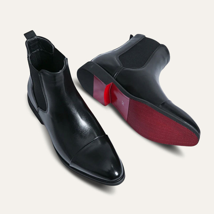 Carlisle | Sleek Cap Toe Chelsea Ankle Boots