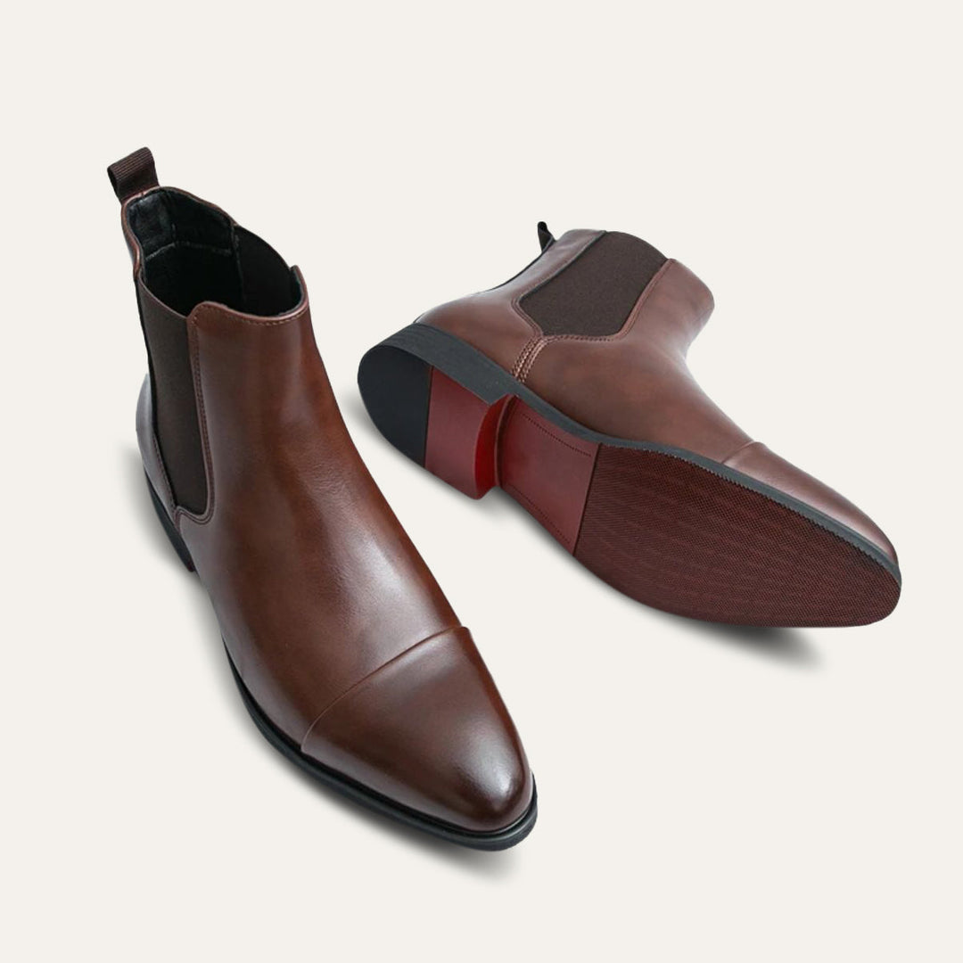 Carlisle | Sleek Cap Toe Chelsea Ankle Boots