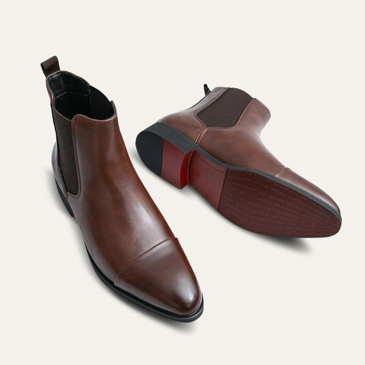 Carlisle | Sleek Cap Toe Chelsea Ankle Boots