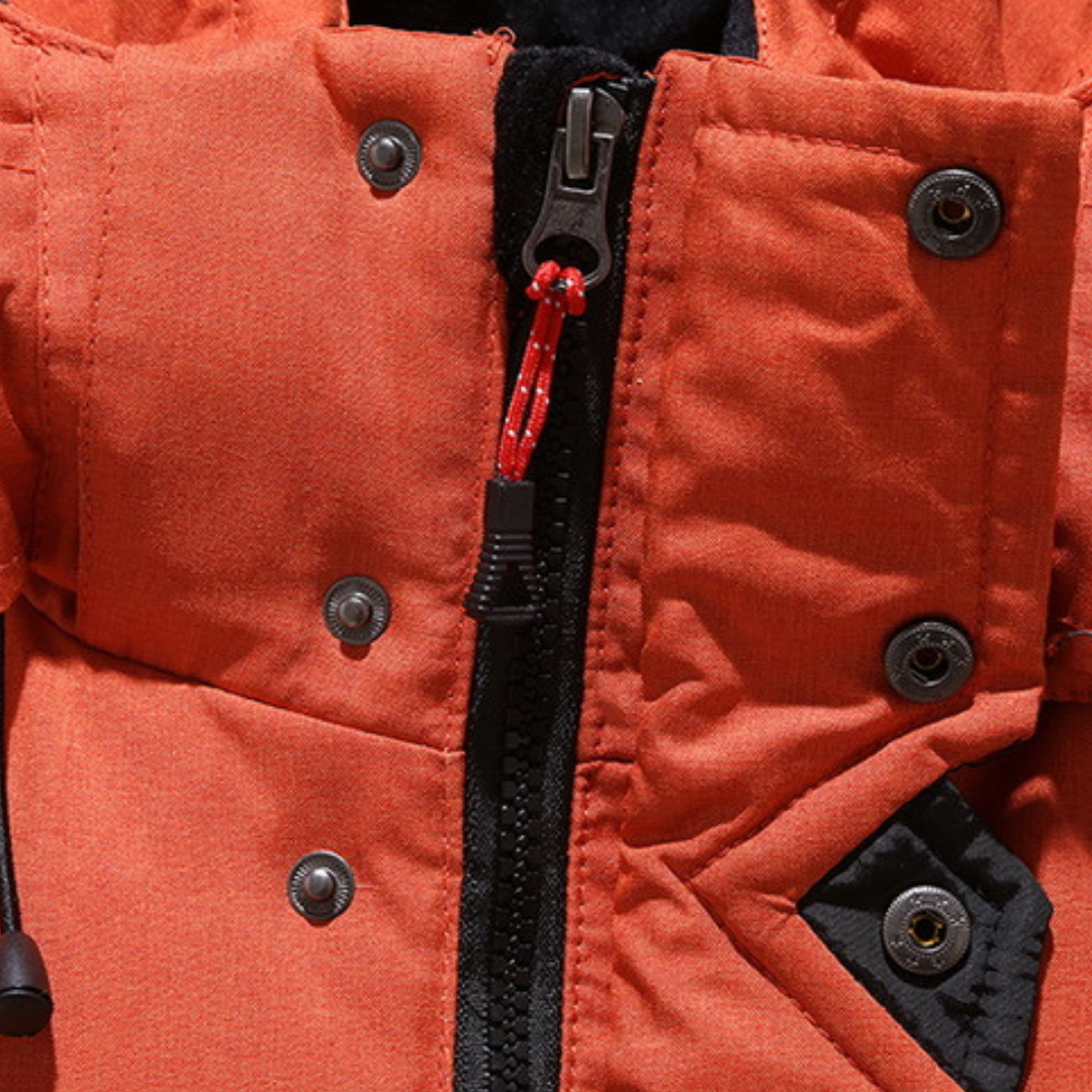 Darius | Rugged Fleece-Lined Parka Coat for Men