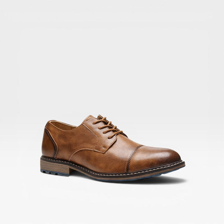 Carver | Refined Cap Toe Derby Shoes for Men