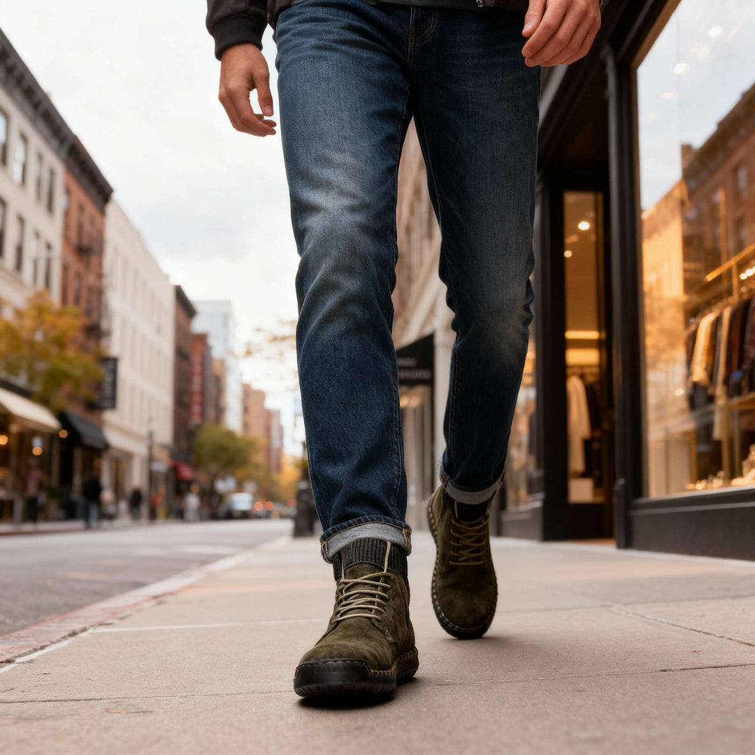 Inigo | Rugged Lace-Up Ankle Work Boots for Men