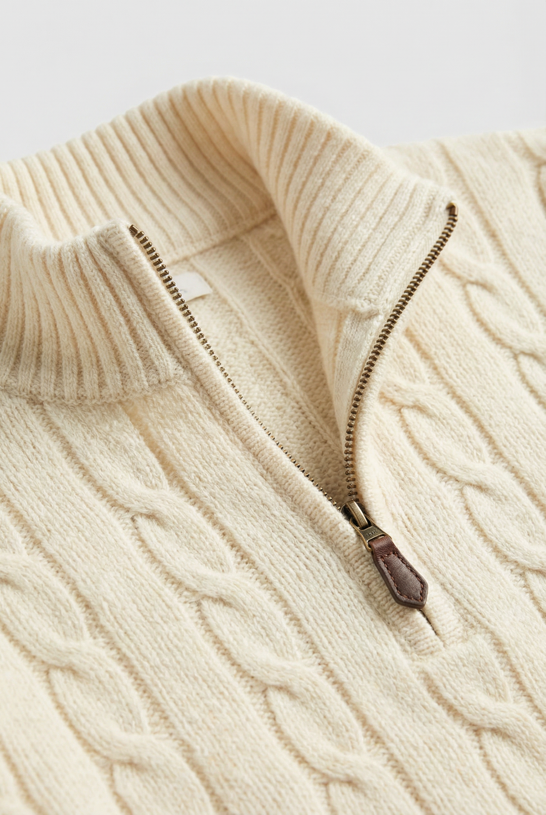 Men's Cable Knit Half Zip Sweater