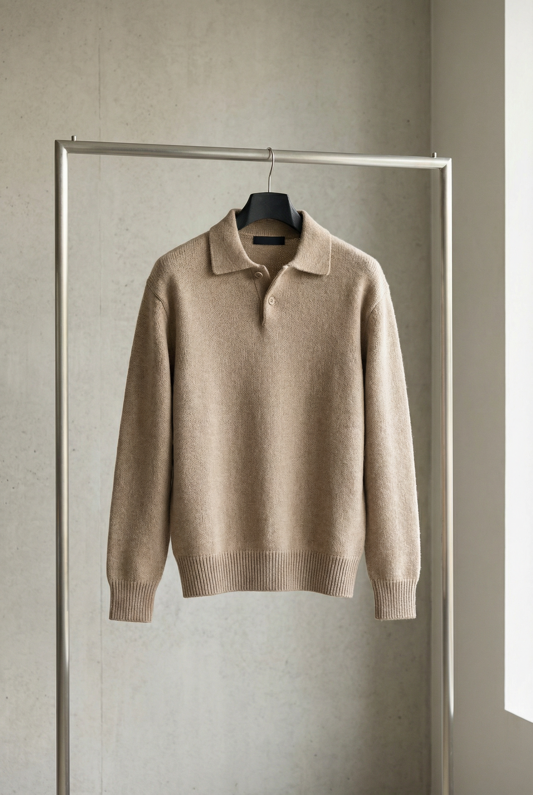 Marcus | Relaxed Knitted Polo Jumper for Men's Smart Casual Knitwear