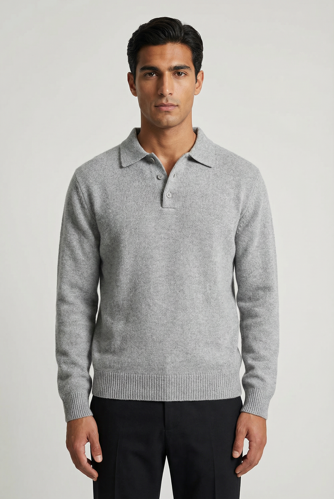 Marcus | Relaxed Knitted Polo Jumper for Men's Smart Casual Knitwear
