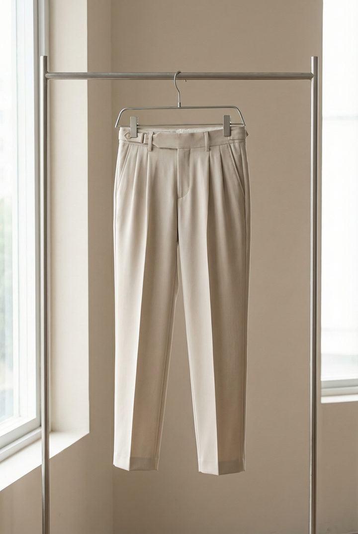 Men's Tailored Smart Pleated Trousers