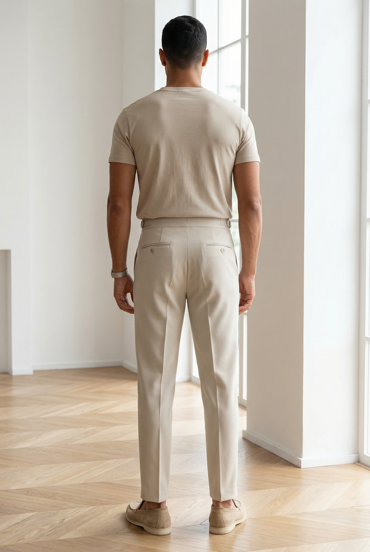 Men's Tailored Smart Pleated Trousers