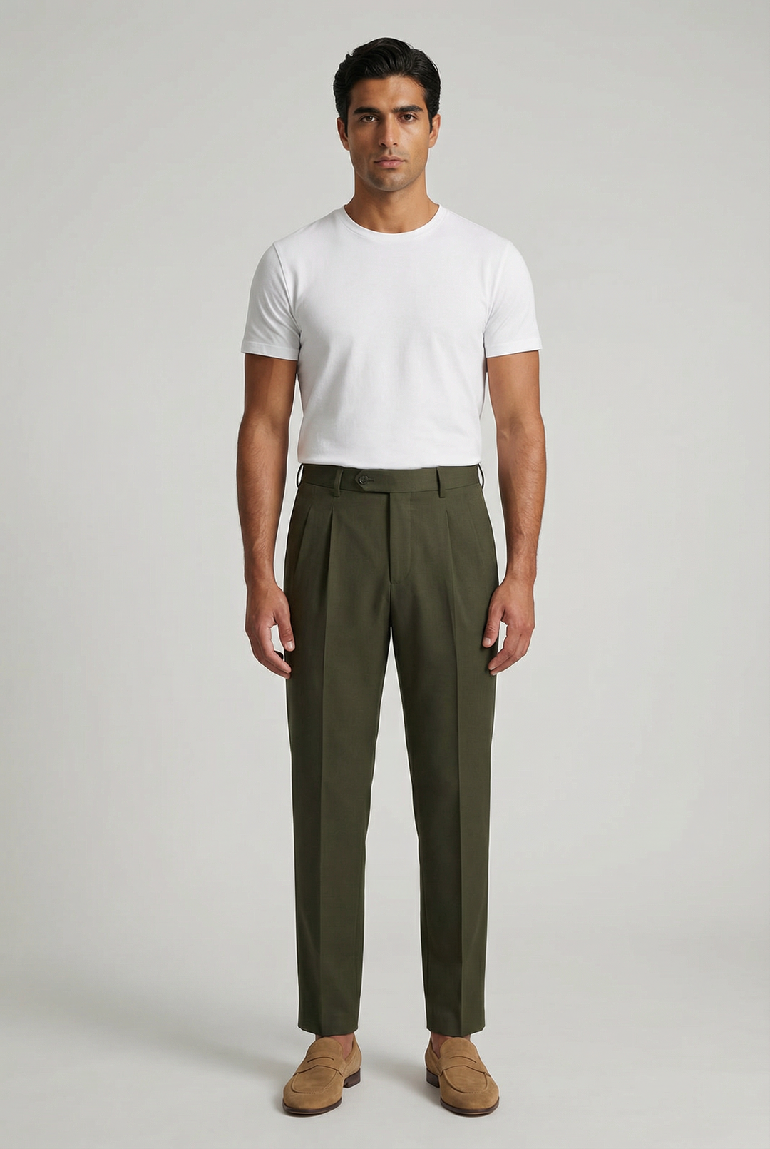 Men's Tailored Smart Pleated Trousers