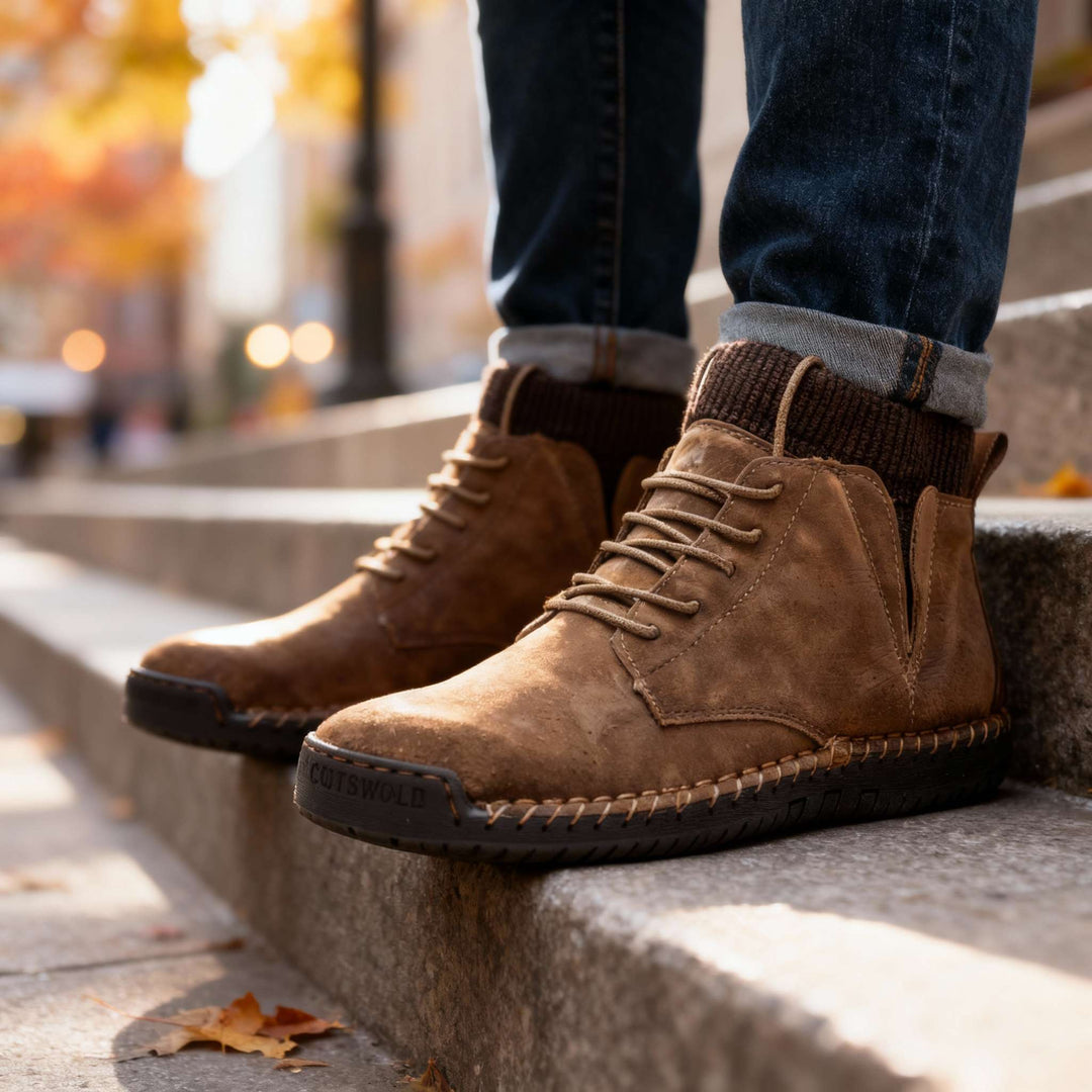 Inigo | Rugged Lace-Up Ankle Work Boots for Men