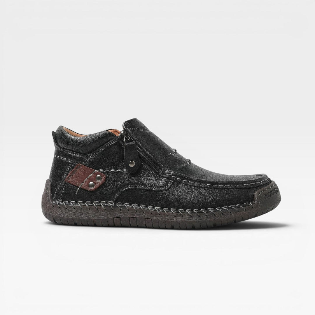 Callahan | Classic Side-Zip Leather Ankle Boots