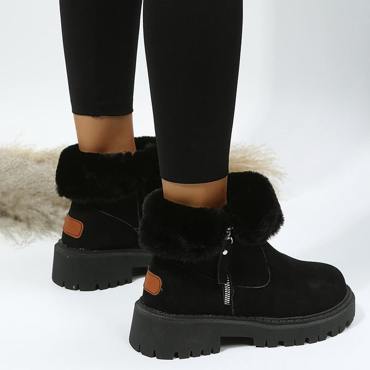 Celestine | Luxurious Faux-Fur Ankle Boots Women Suede-Look