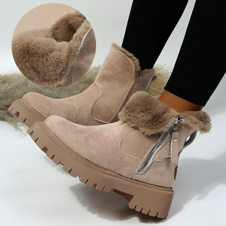 Celestine | Luxurious Faux-Fur Ankle Boots Women Suede-Look