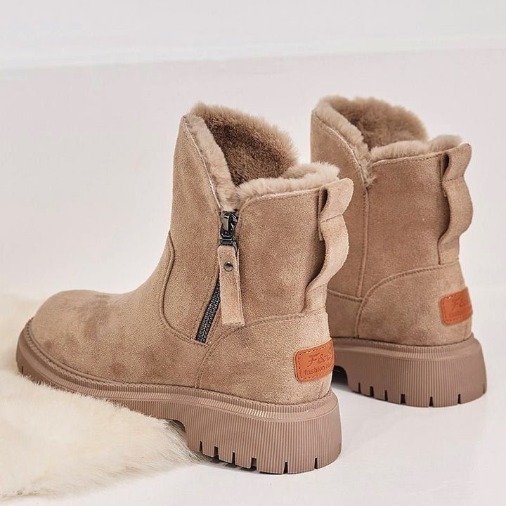 Celestine | Luxurious Faux-Fur Ankle Boots Women Suede-Look