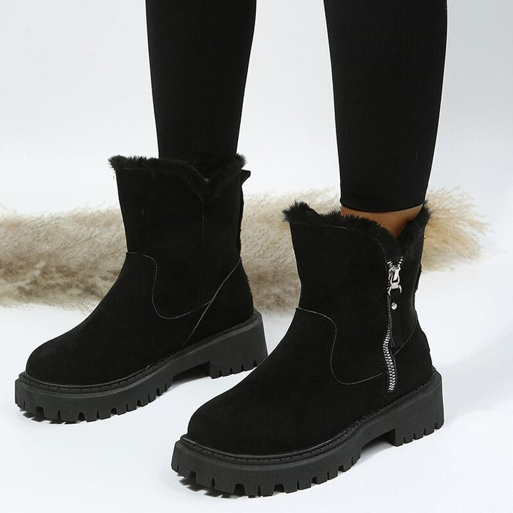 Celestine | Luxurious Faux-Fur Ankle Boots Women Suede-Look