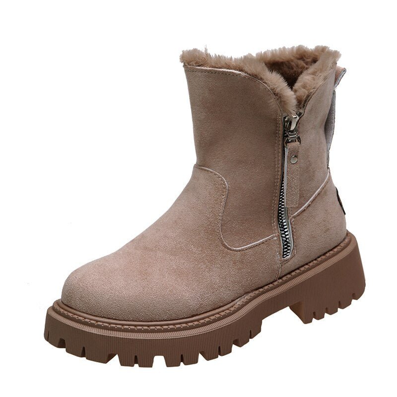 Celestine | Luxurious Faux-Fur Ankle Boots Women Suede-Look
