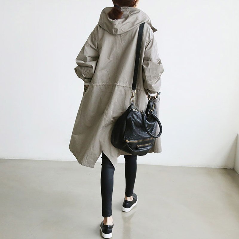 Iris | Effortless Hooded Trench Coat with Adjustable Cuffs