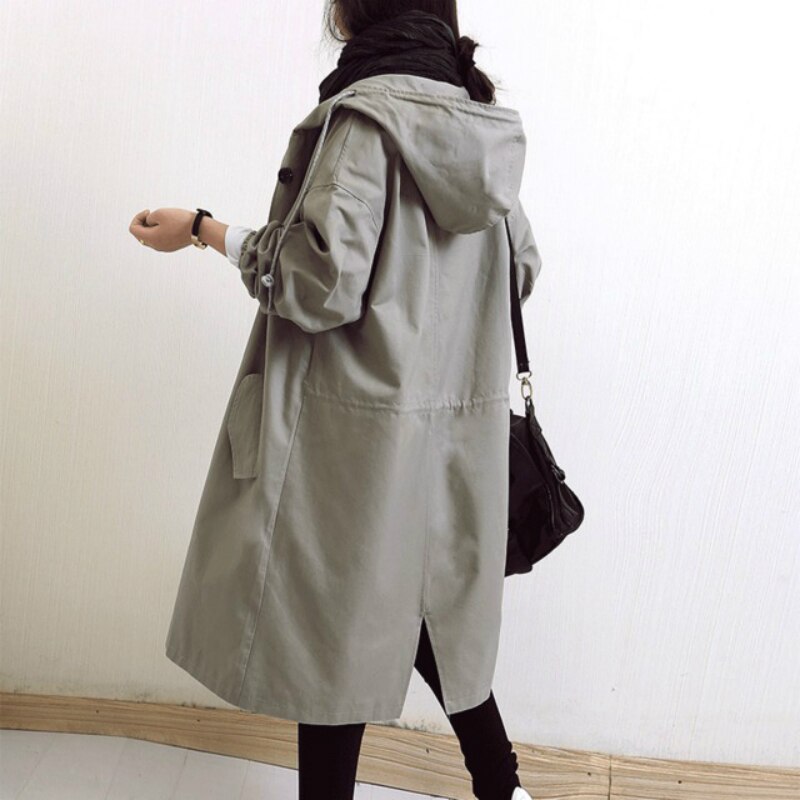 Iris | Effortless Hooded Trench Coat with Adjustable Cuffs