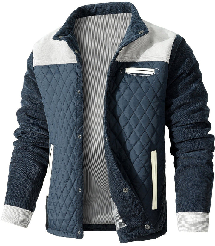 Percy | Sleek Quilted Jacket with Suede Trim for Men's Layering