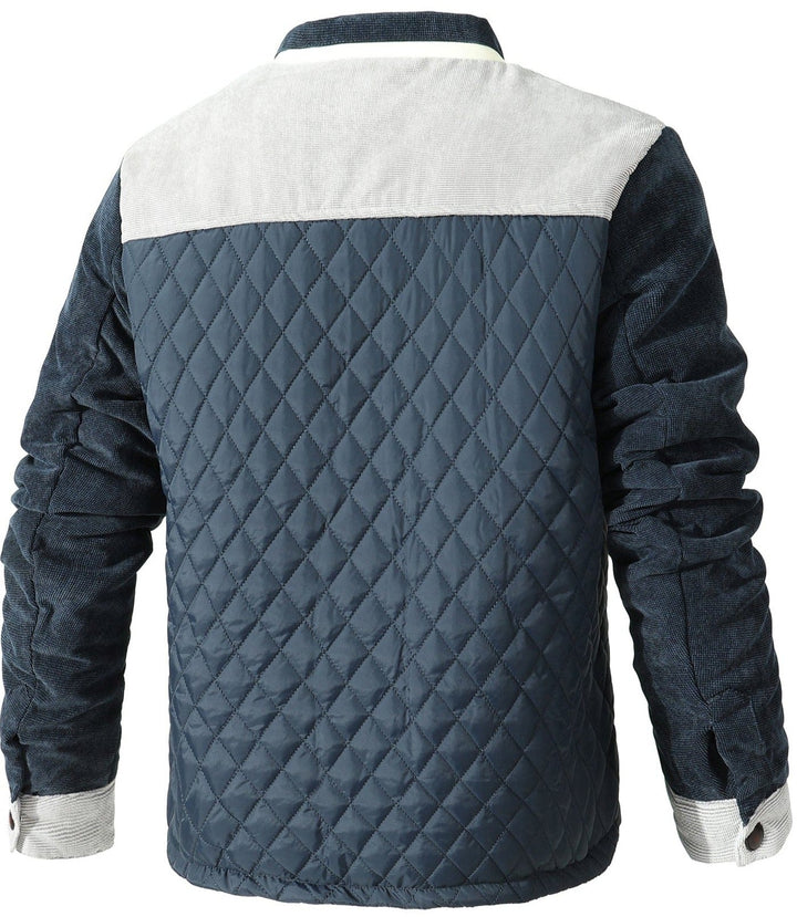 Percy | Sleek Quilted Jacket with Suede Trim for Men's Layering