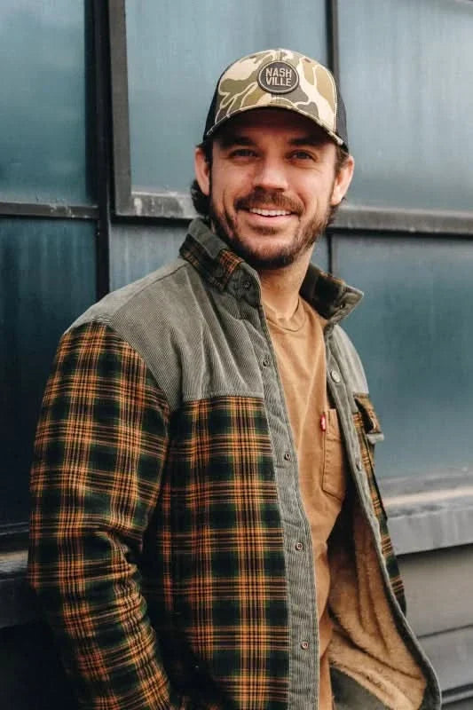Orson | Rugged Fleece-Lined Plaid Overshirt Men Corduroy-Trim