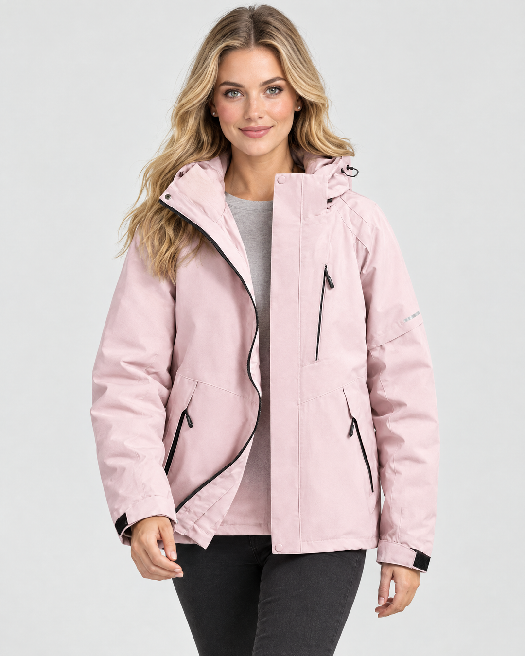 Thea Hooded Windbreaker Jacket – Pink – lifestyle