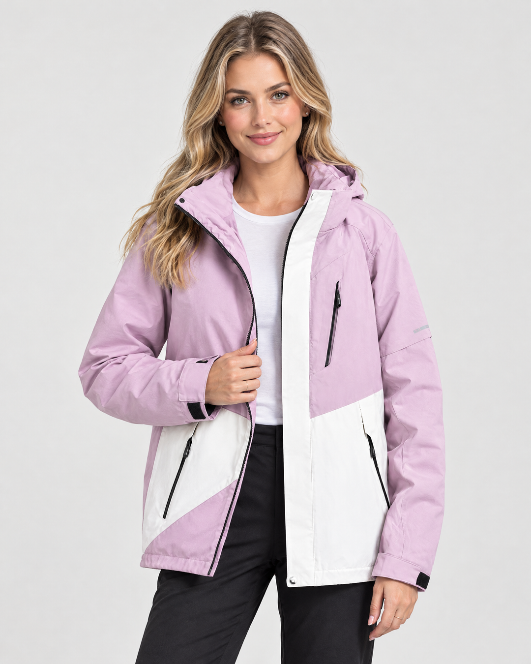 Thea Hooded Windbreaker Jacket – Light Purple – hero