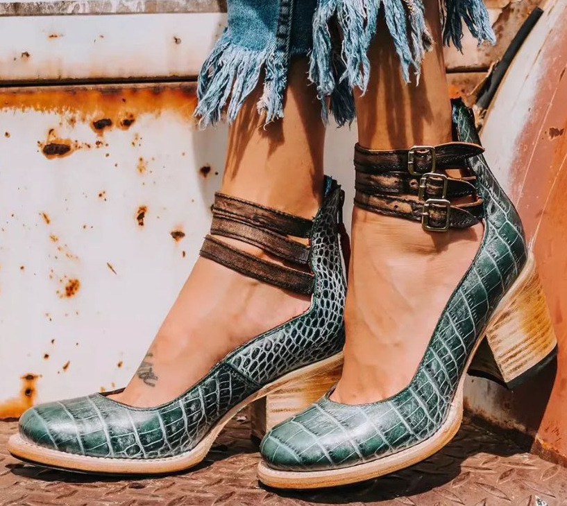 Corinne | Chic Buckle-Strap Leather Ankle Boots