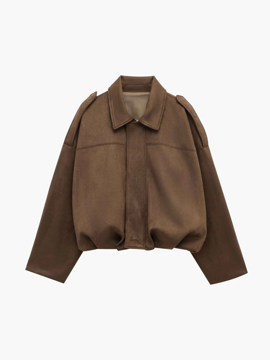 Antonia | Relaxed Faux Suede Bomber Jacket