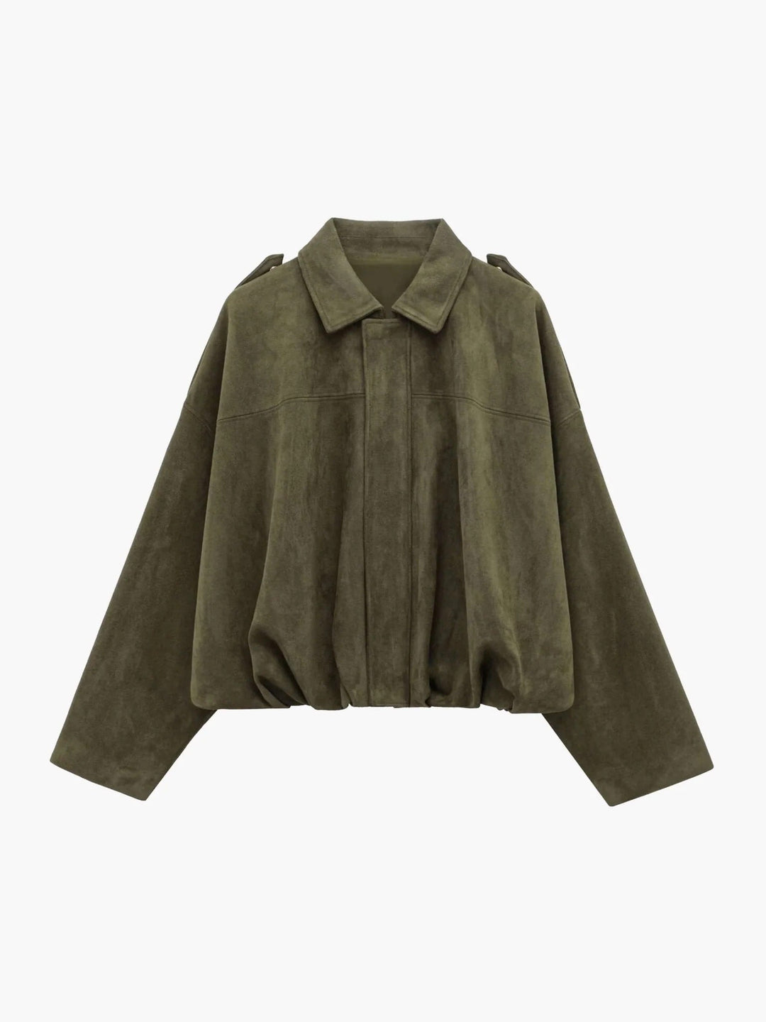 Antonia | Relaxed Faux Suede Bomber Jacket