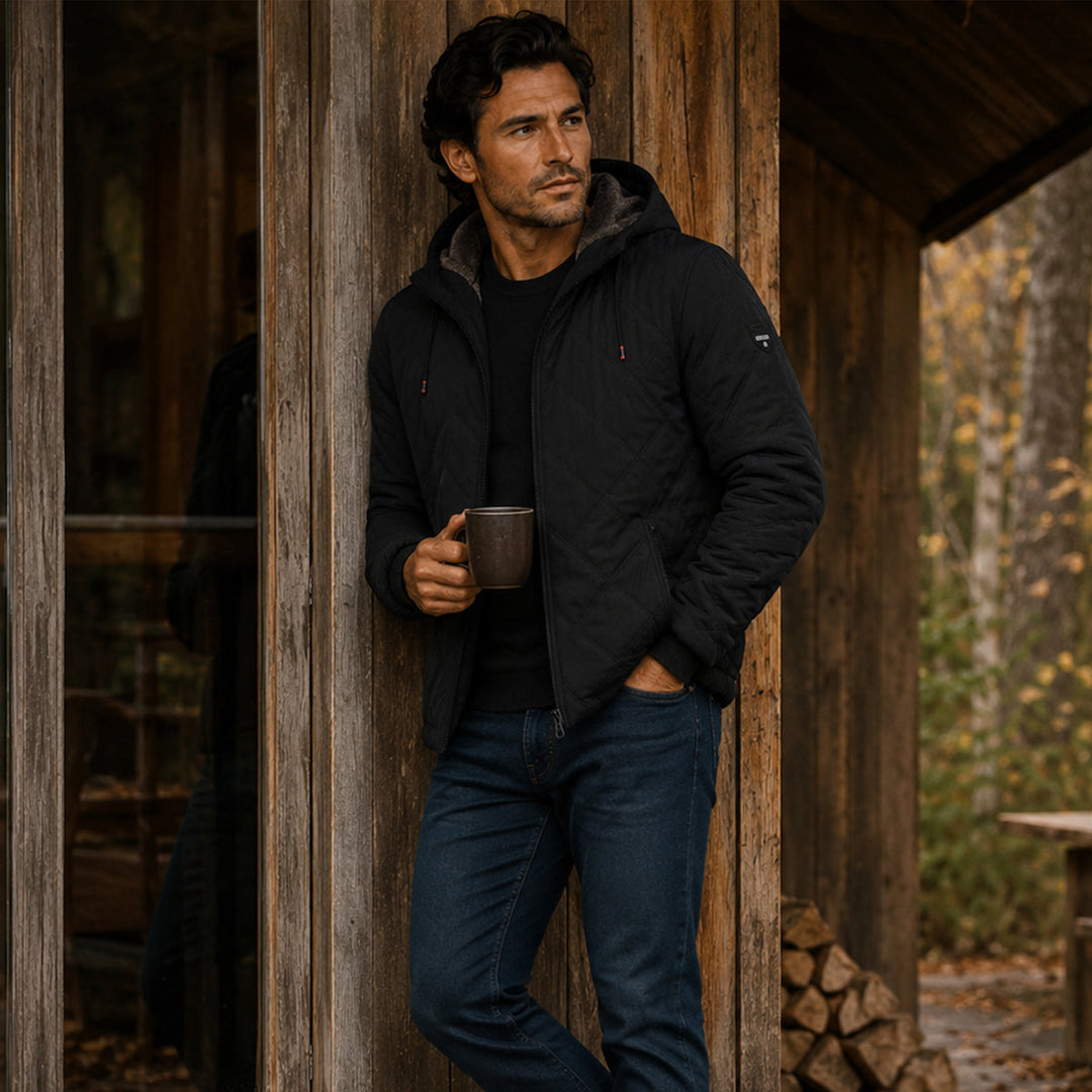 Garrett | Warm Hooded Quilted Puffer Jacket