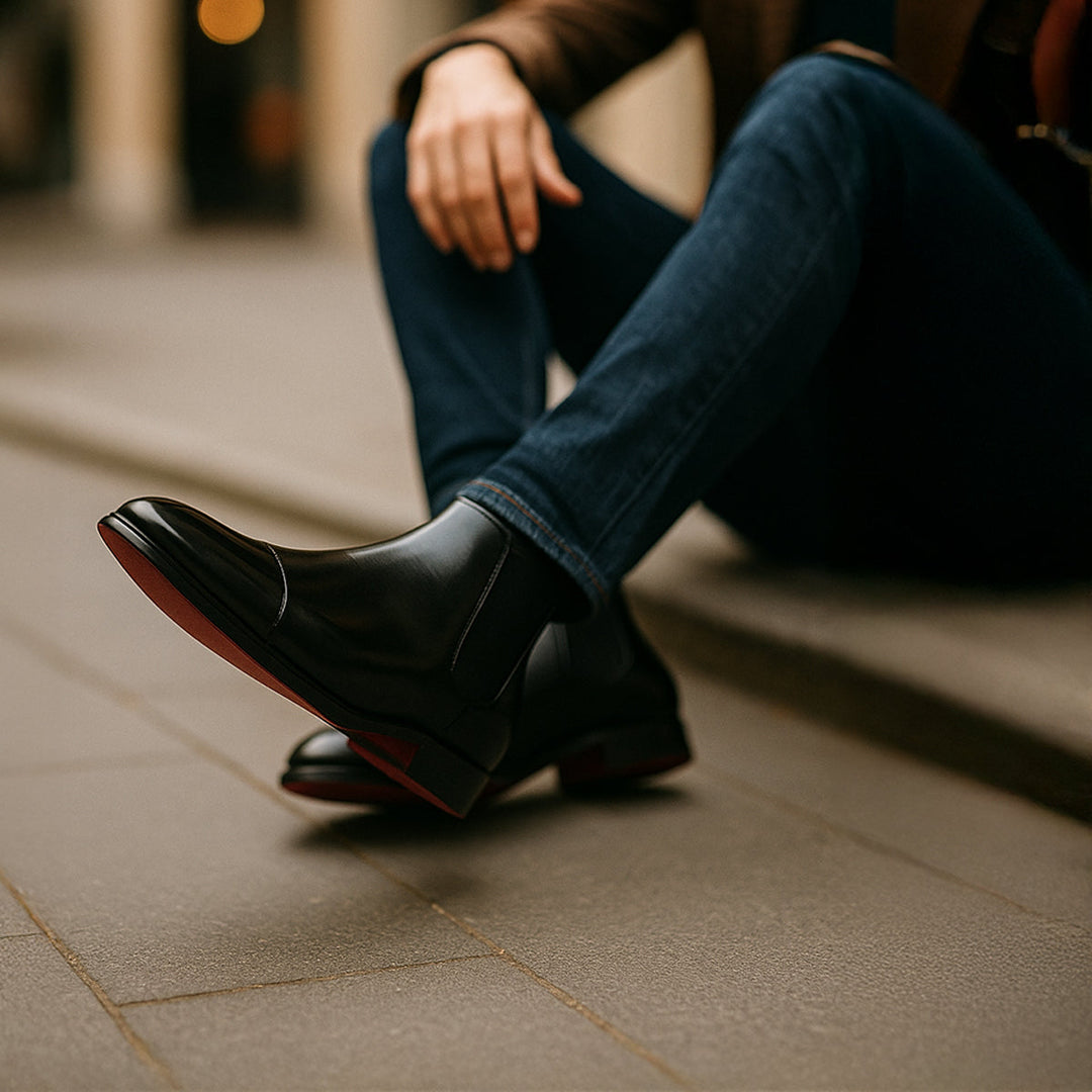 Carlisle | Sleek Cap Toe Chelsea Ankle Boots