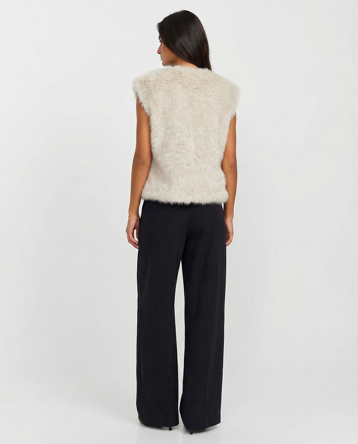 Leonora | Chic Faux Fur Gilet Wrap Vest For Women