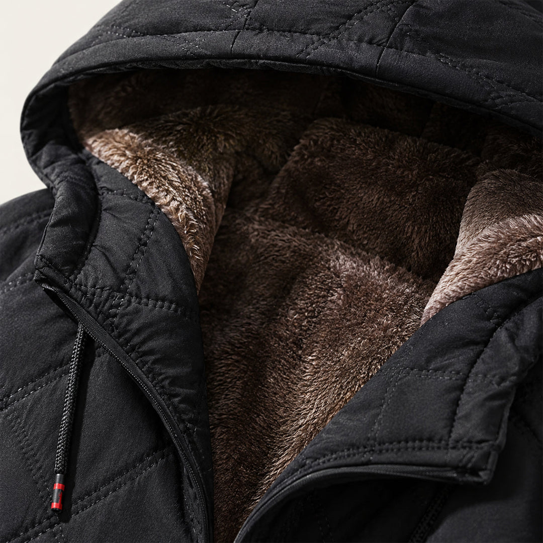 Garrett | Warm Hooded Quilted Puffer Jacket