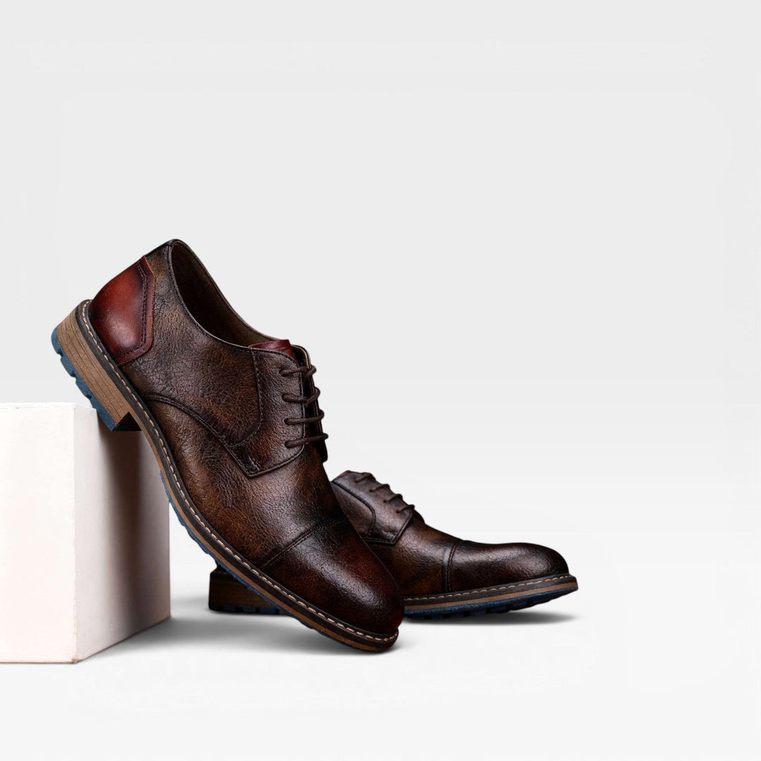 Carver | Refined Cap Toe Derby Shoes for Men