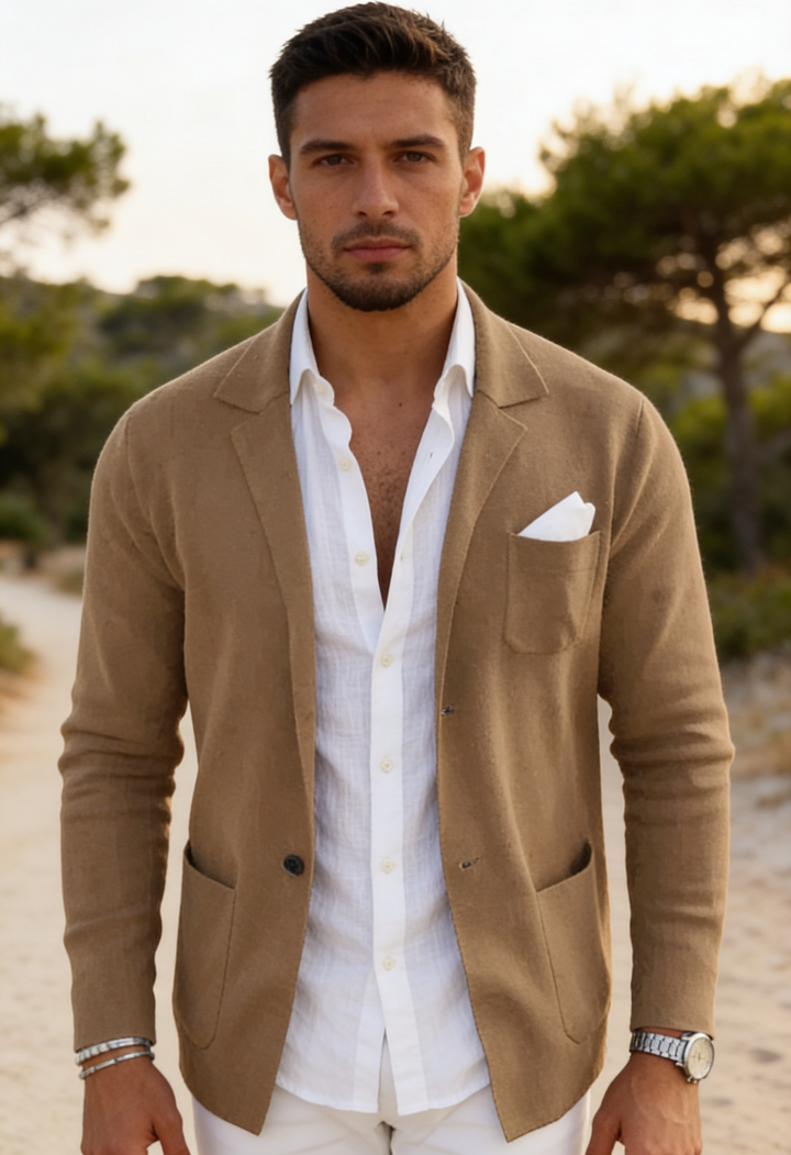 Julian | Refined Knit Blazer, Slim Fit for Men's Smart Casual Wear