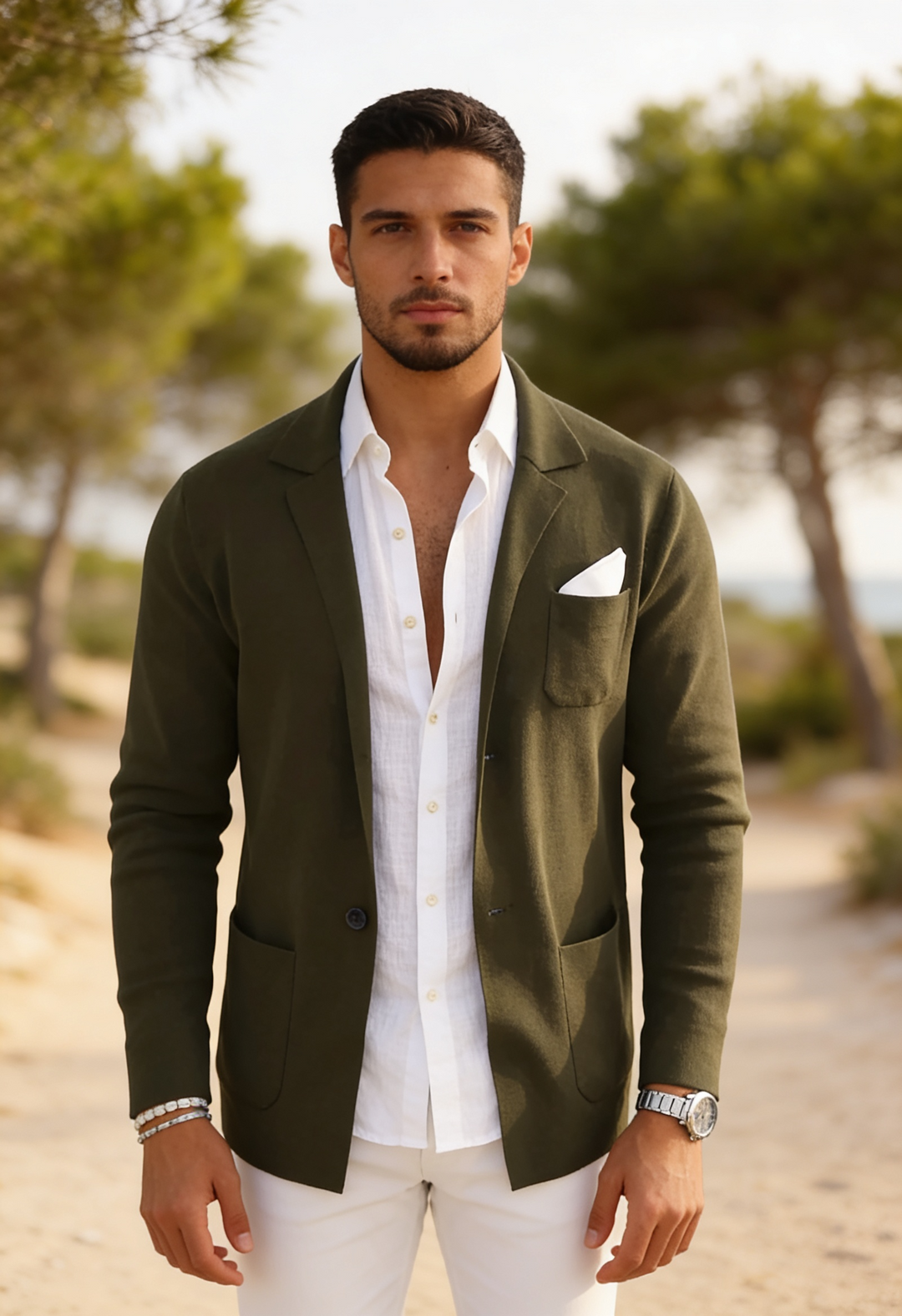 Julian | Refined Knit Blazer, Slim Fit for Men's Smart Casual Wear