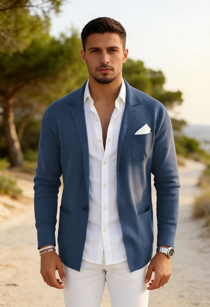 Julian | Refined Knit Blazer, Slim Fit for Men's Smart Casual Wear