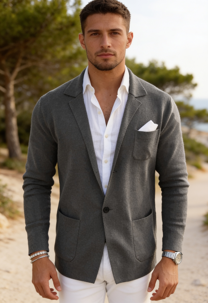 Julian | Refined Knit Blazer, Slim Fit for Men's Smart Casual Wear