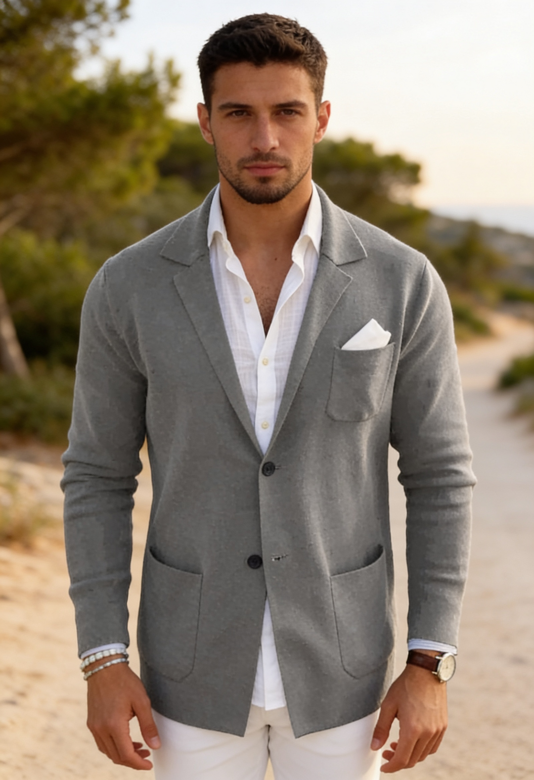 Julian | Refined Knit Blazer, Slim Fit for Men's Smart Casual Wear