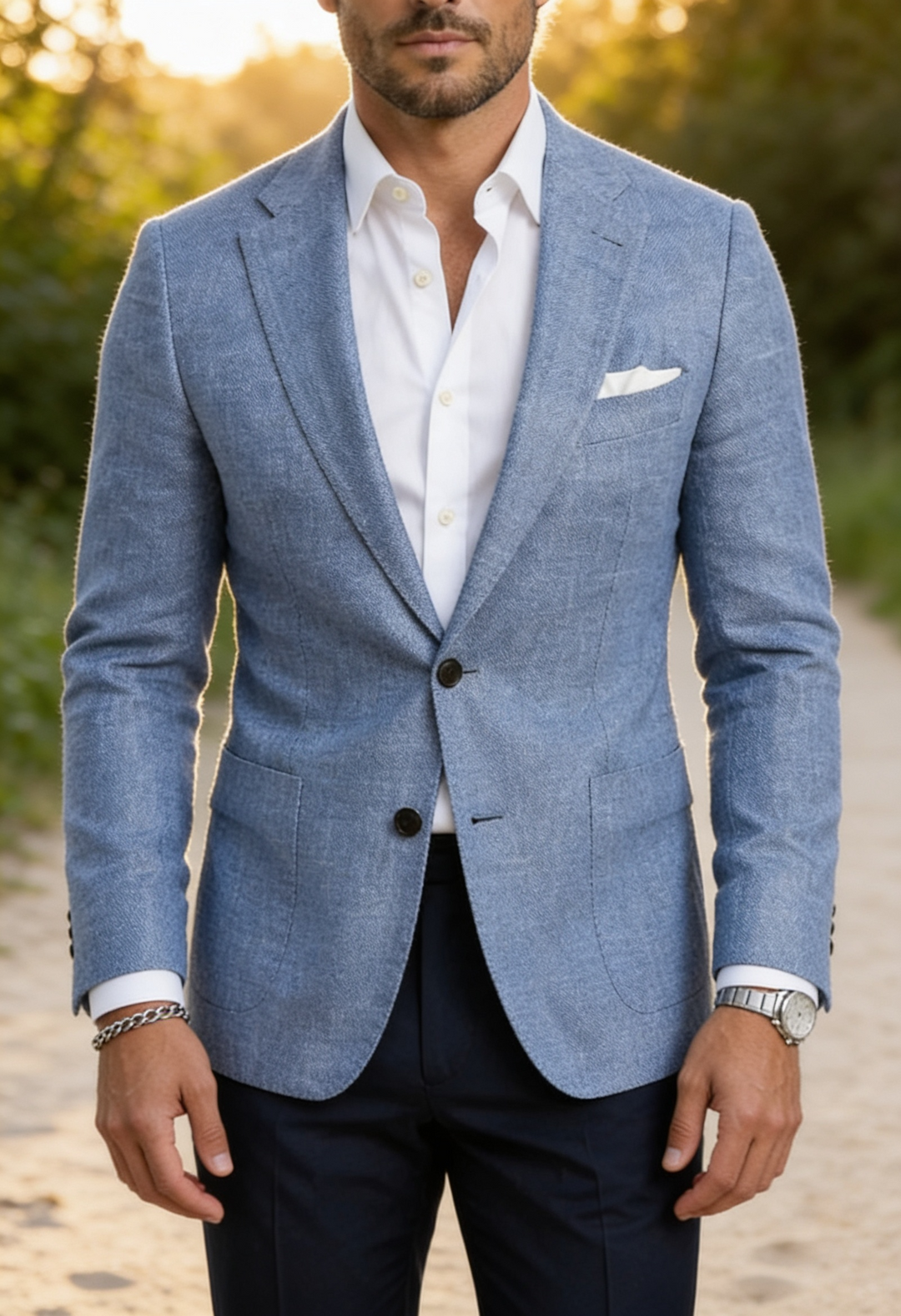 Desmond | Effortless Linen Blazer, Slim Fit for Men's Tailoring