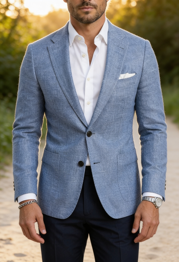 Desmond | Effortless Linen Blazer, Slim Fit for Men's Tailoring