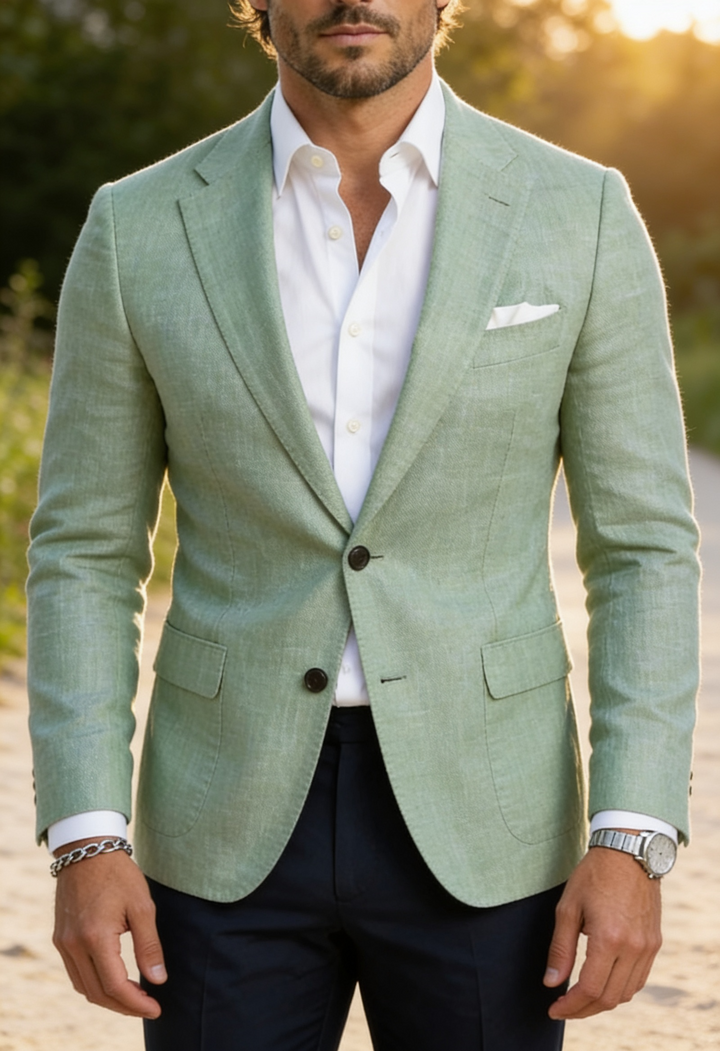 Desmond | Effortless Linen Blazer, Slim Fit for Men's Tailoring