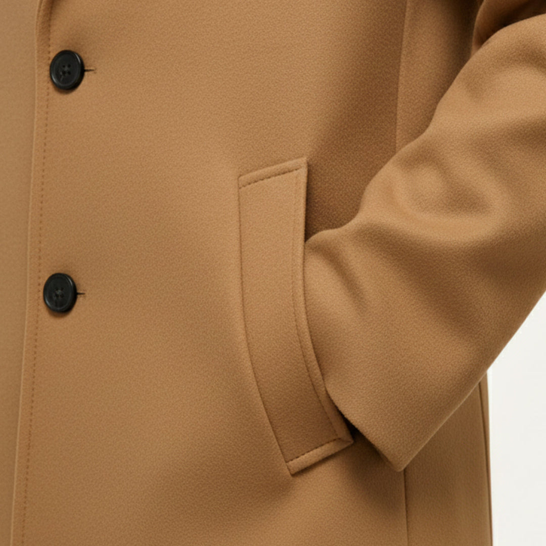 Ferdinand | Polished Wool Overcoat for Men