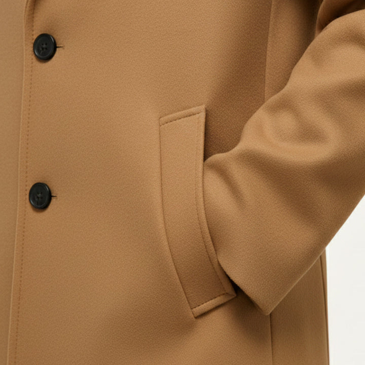 Ferdinand | Polished Wool Overcoat for Men
