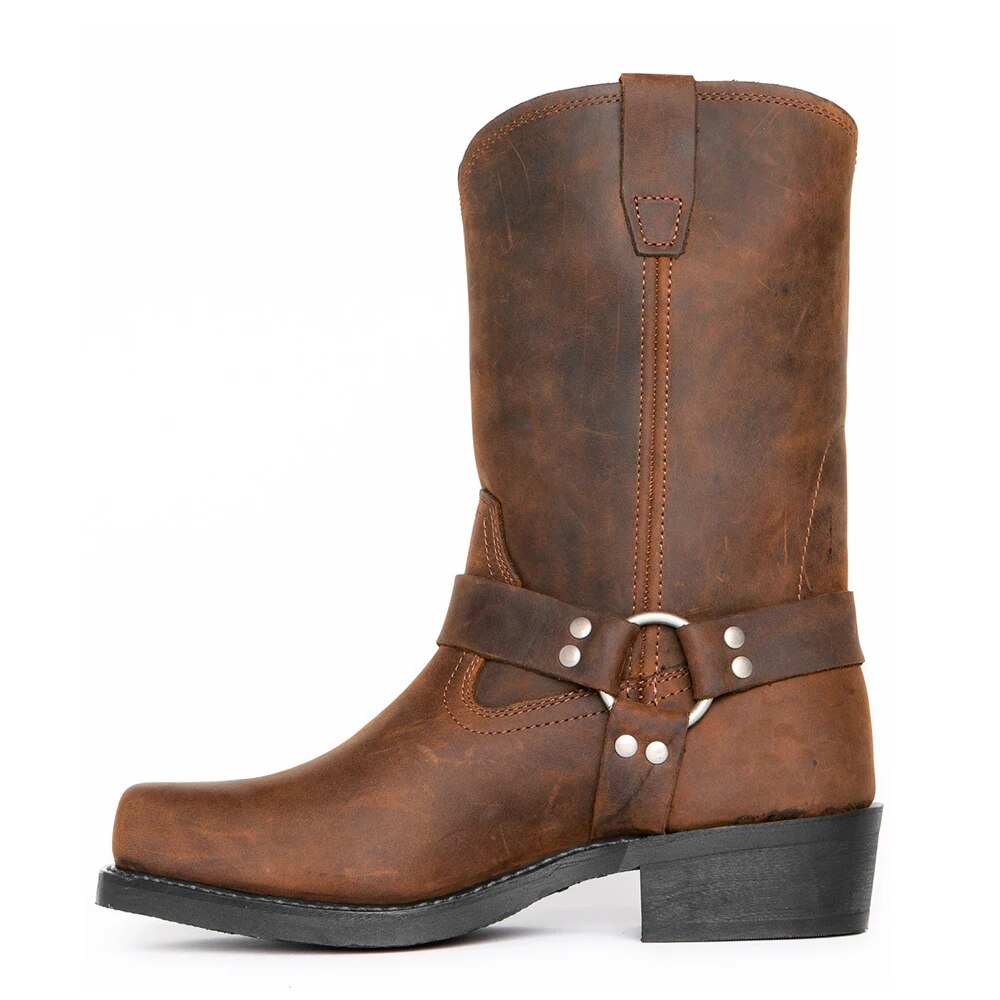 Bertie | Rugged Harness Cowboy Mens Boots