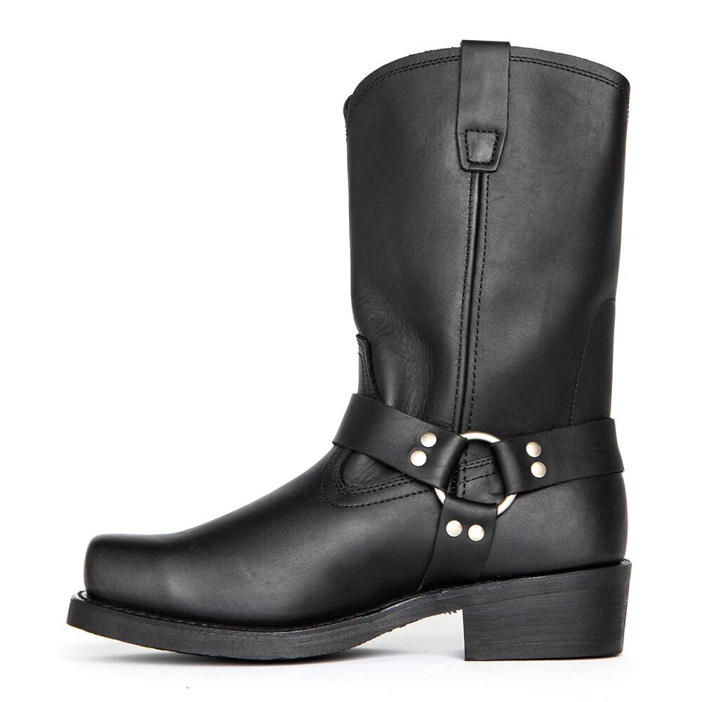 Bertie | Rugged Harness Cowboy Mens Boots