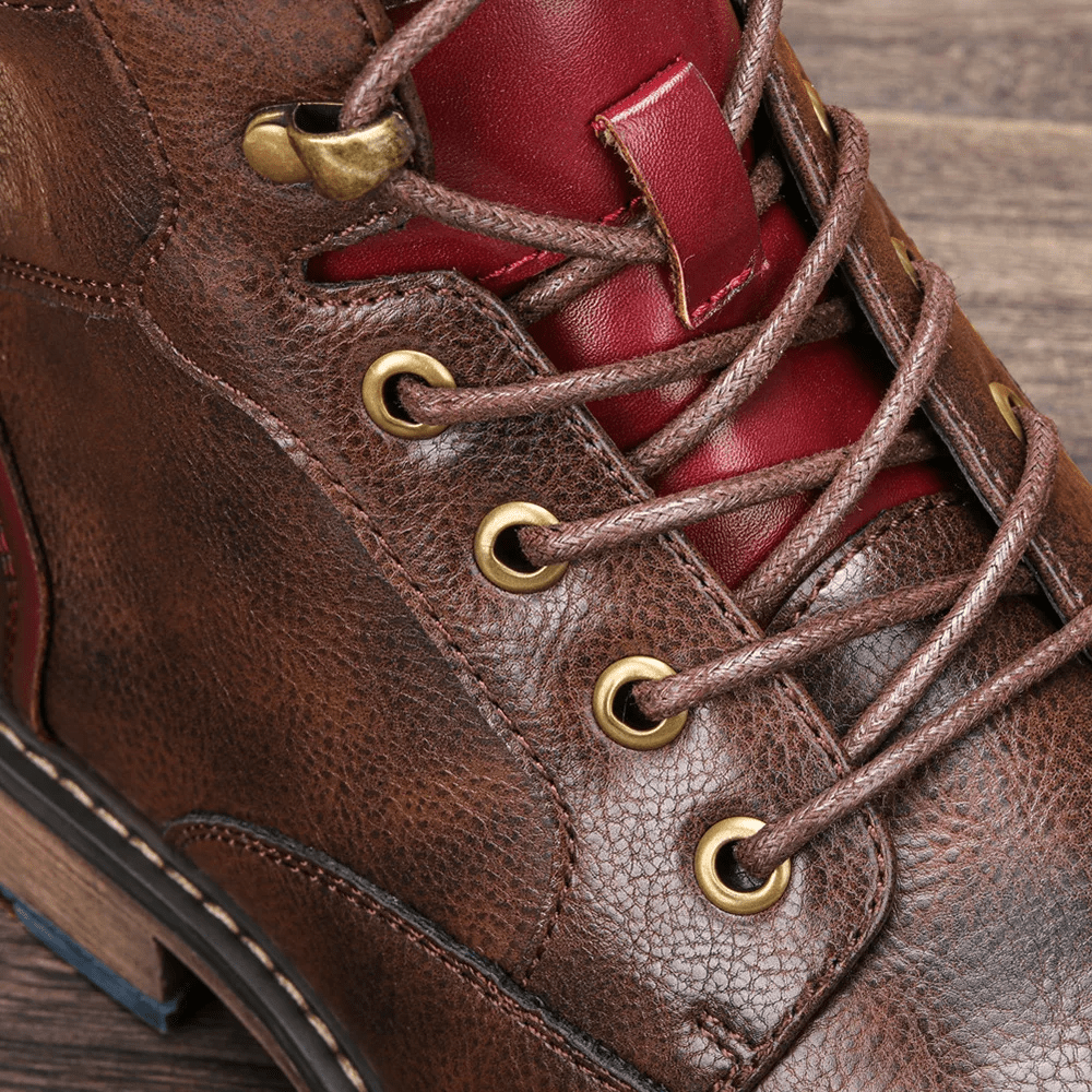Aubrey | Rugged Leather Lace-Up Mens Boots