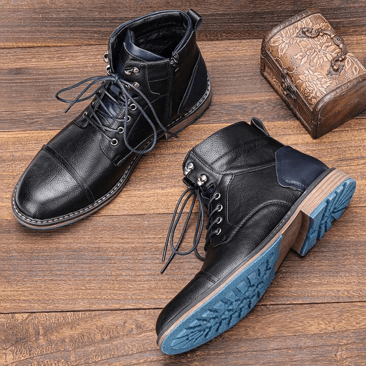 Aubrey | Rugged Leather Lace-Up Mens Boots