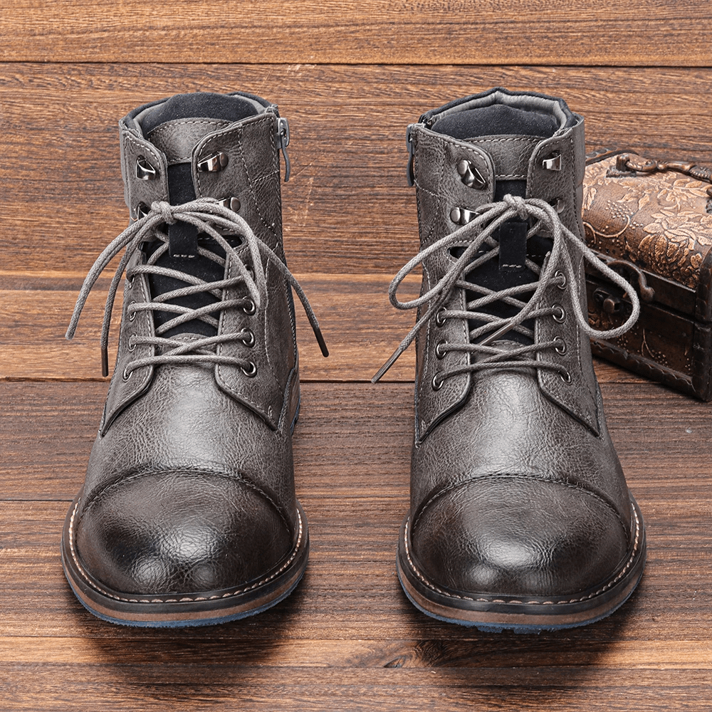 Aubrey | Rugged Leather Lace-Up Mens Boots