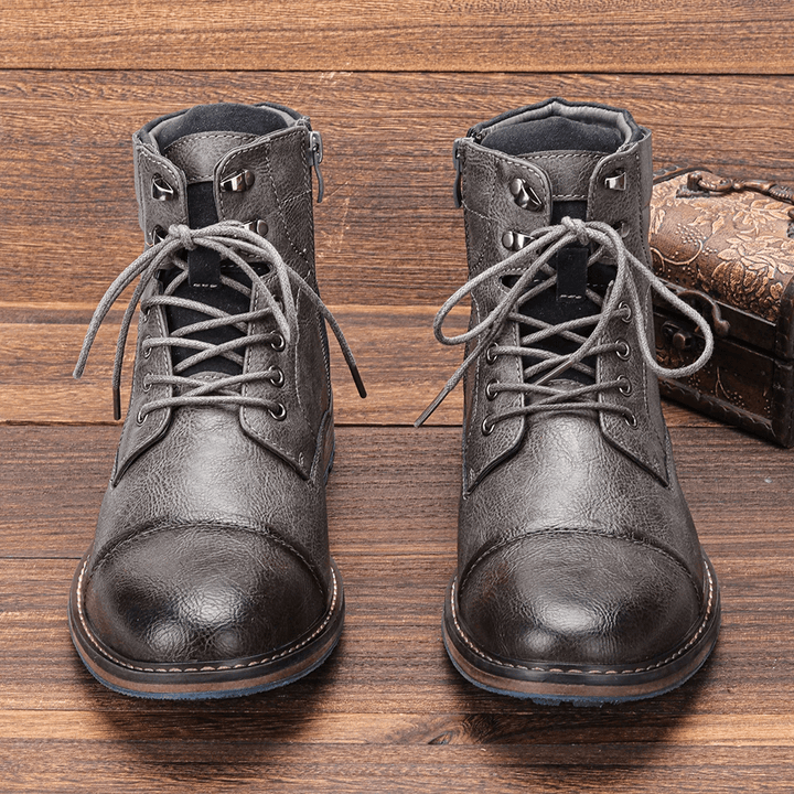 Aubrey | Rugged Leather Lace-Up Mens Boots